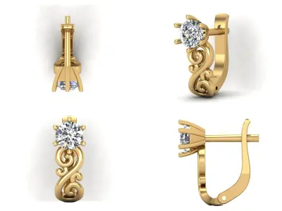 Earrings 53 3D print model