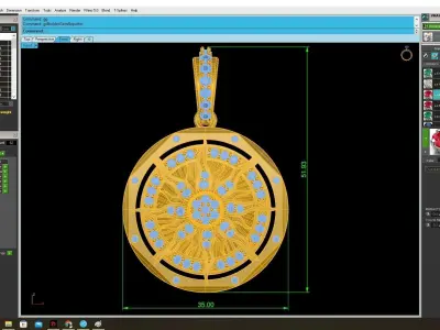 Luxury Floral Mandala Medallion Pendant Jewelry 3922 3D print model