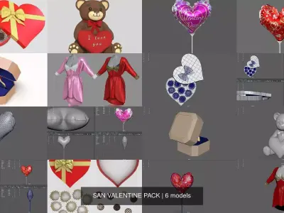 SAN VALENTINE PACK 3D Model Collection
