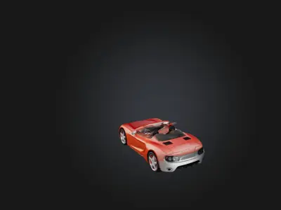 Realistic Car Toy Low-poly 3D model