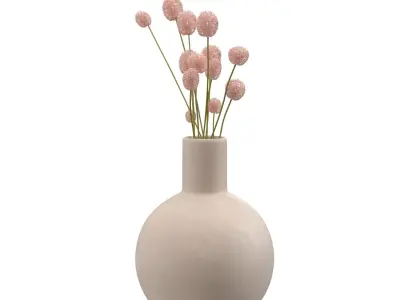 Afloral Beige Mini Ceramic Bud Vase  PBR 3D model