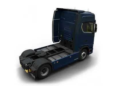 Realistic truck Low-poly 3D model