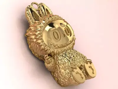 Labubu Pendant Jewelry model - 4-in-1 pack - for Him and Her 3D print model