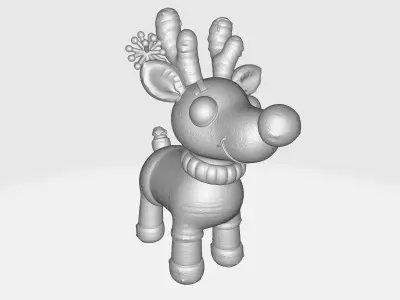 Christmas Reindeer Adorable Holiday Decor 3D print model