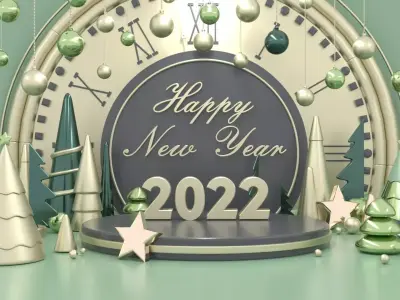 New Year  Scene 3D model