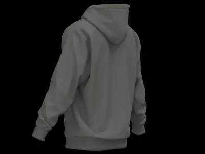 Male hoodie  3D model