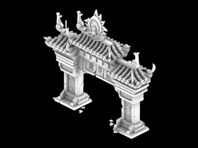 Game Kunlun Snow Mountain - Mountain Gate 06 3D model