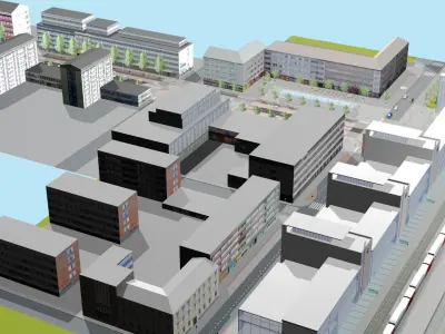 Railway Station PP Low-poly 3D model