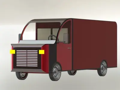 Truck delivery 3D model