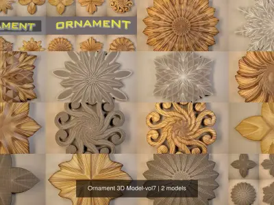 Ornament 3D Model-vol7 3D Model Collection