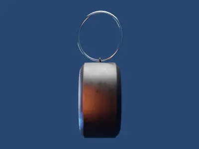 KEY CHAIN NASCAR WHEEL REALISTIC DETAILS 3D PRINT  3D print model