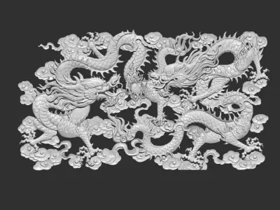 Dragons gold 3D print model