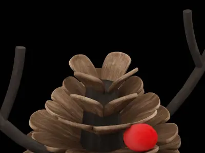 Christmas Pine Cone  Low-poly 3D model
