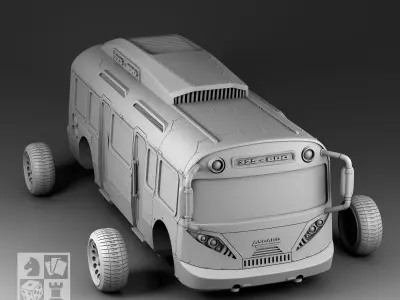 Futuristic bus 2 3D print model