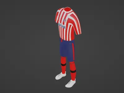 Atletico Madrid Sportwear Low-poly 3D model