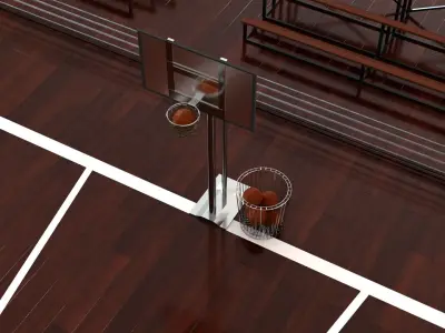 basketball court for school or college Free 3D model