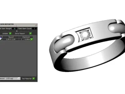 Bracelet style ring 3D print model