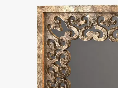 Surya becklin rectangular wall mirror 3D model