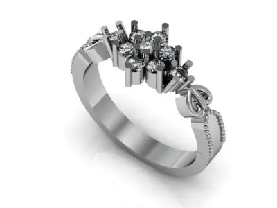 wedding ring 3D print model
