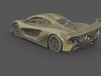 Abandoned Car - McLaren P1 Low-poly 3D model