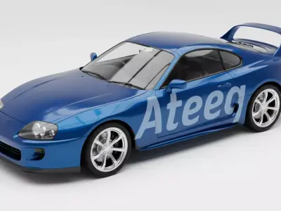 Toyota Supra MK4 3D Model High-Quality Printable Car Model 3D model