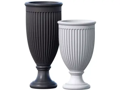 Decorative flower Vase Urn Pot inmodern style home decoration  3D model