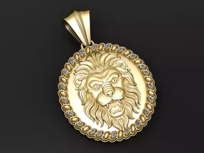Majestic Lion King Medallion  3D print model