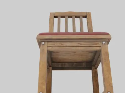 wooden chair  3D model purchase