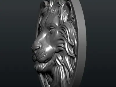  Lion Coin 3D print model