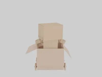 Cardboard Man 3D Game Model Low-poly 3D model