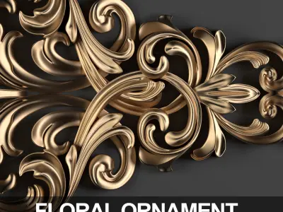 Decorative Floral Ornament-01 3D model