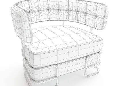 Modern Luxury Armchairs Porus Studio Furniture 3d model Low-poly 3D model