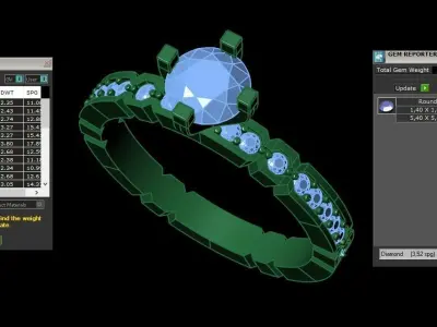 gold ring code 6 3D print model