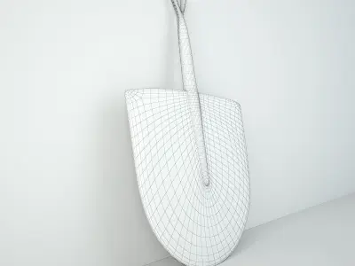 African Handwoven Fan 7 3D model