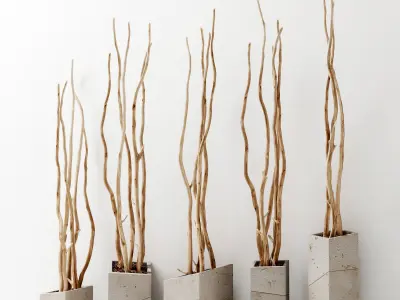 Branch decor vase slice n2 3D model