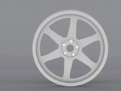 Volk Racing TE37  Low-poly 3D model