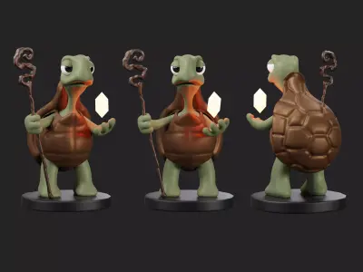 3D character turtle 3D model