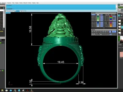 Luxury Lion Head Ring for Men  3699 3D print model