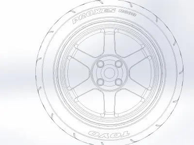 Wheel TE37 15inch for scale model 3D print model