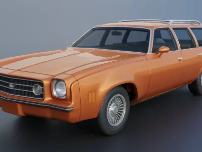 Chevrolet Chevelle Laguna Wagon 1973 3D print model