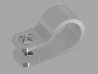 P Clip stainless steel clamp 3D print model