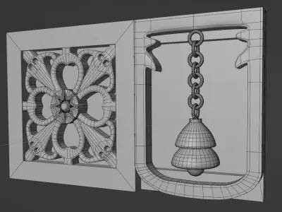 CNC MODEL door with bell 3D model
