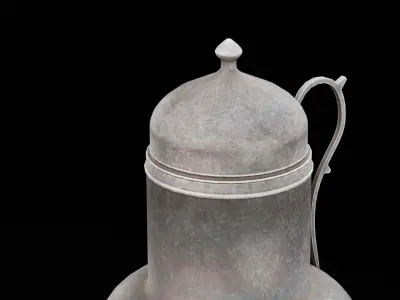 Metallic Ancient Pottery Low-poly 3D model