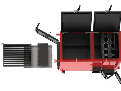 solid fuel boiler 3D model 3D model