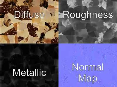 Realistic Forest Mushroom Model Pack with Textured Details Low-poly 3D model