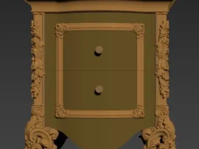 stool set 3D model 3D model