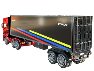 faw truck with interor 3D model