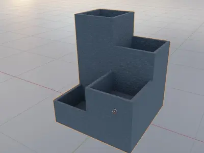 Empty Flower Pot Free low-poly 3D model