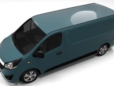 OPEL VIVARO L 2015 LOWPOLY Low-poly 3D model