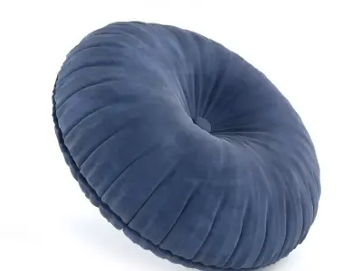 Round Velvet Pillow 3D model